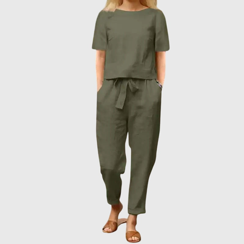 Pippa Grace | Drawstring Waist Two-Piece Summer Set for Women