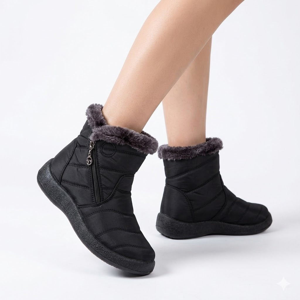 Anneleen | Faux Fur-Lined Winter Boot with Side Zip for Women
