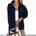 Melina | Double-Breasted Trench Coat with Lapel Collar for Women