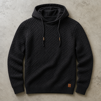 Theophile | Waffle-Knit Cowl-Neck Hoodie for Men