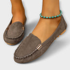 Oona | Metal-Trim Moccasin Slip-On Loafers for Women