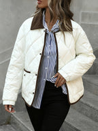 Christiane | Quilted Diamond-Stitch Puffer Jacket with Collar