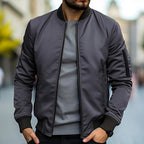Arnold | Ribbed Collar Bomber Jacket for Men