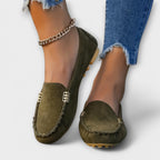 Oona | Metal-Trim Moccasin Slip-On Loafers for Women