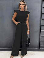 Adriana Butterfly Sleeve Wide Leg Jumpsuit for Women