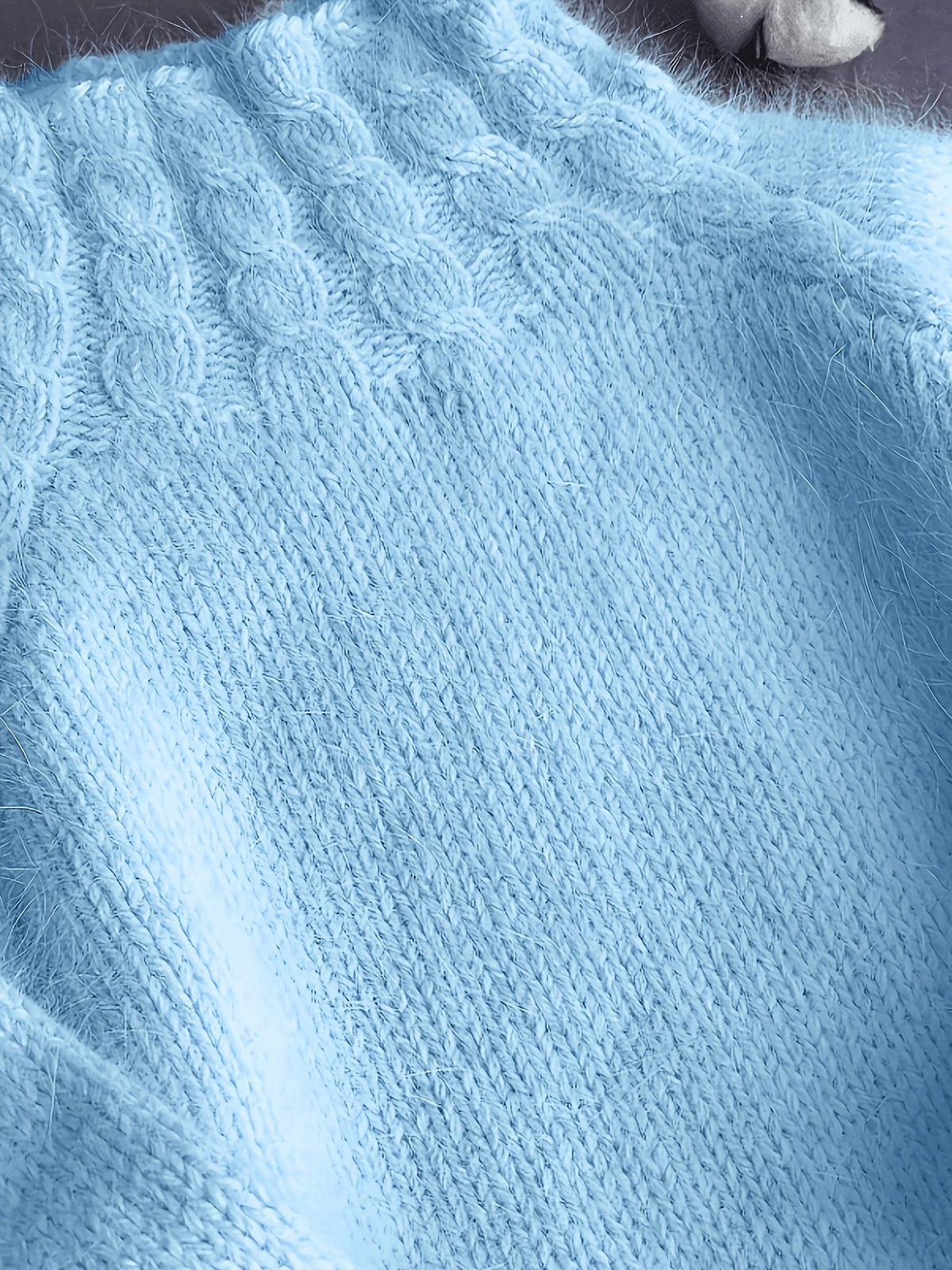Odalys | Ribbed Turtleneck Cable Knit Sweater for Women