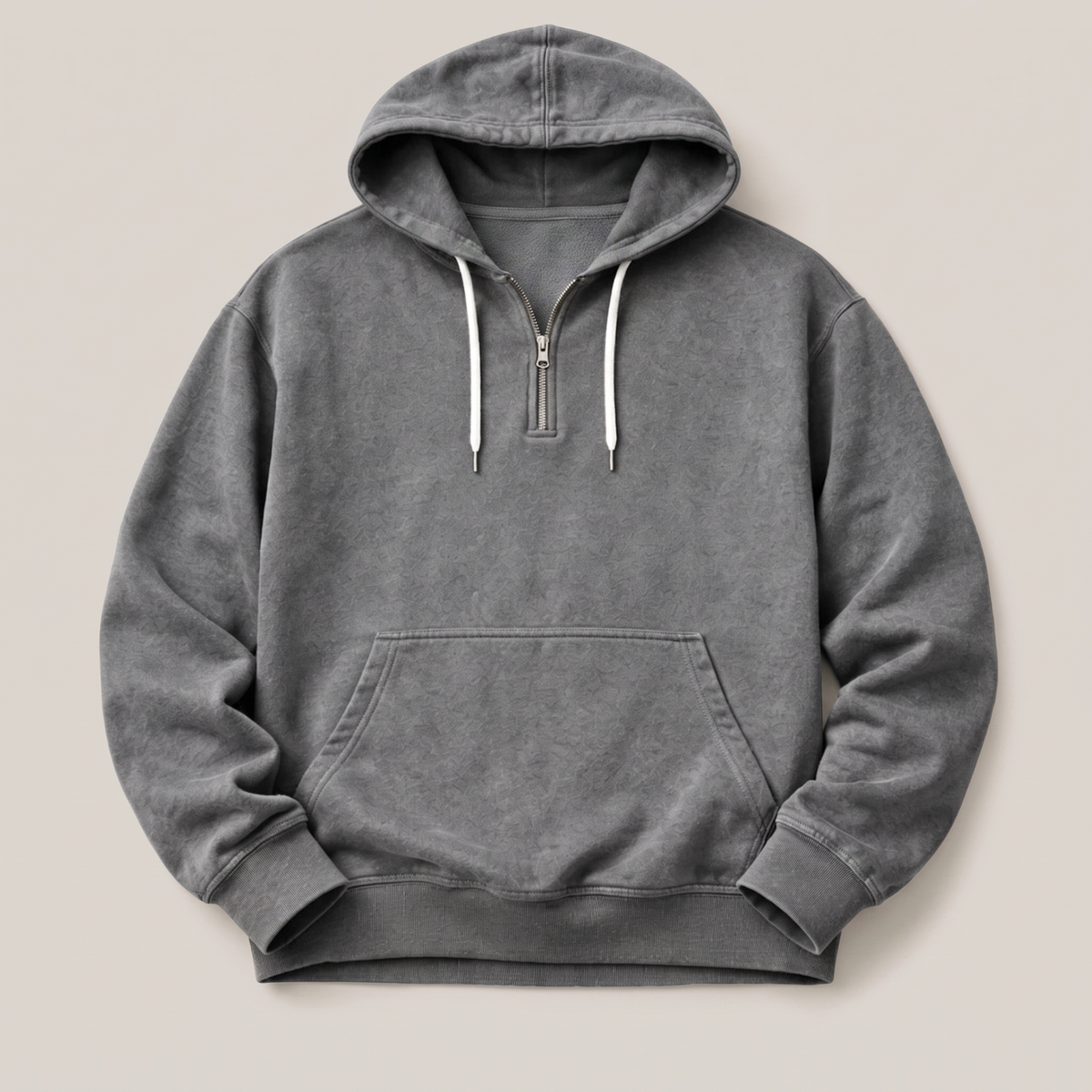 Dawson | Quarter-Zip Washed Hoodies with Ribbed Hem for Men