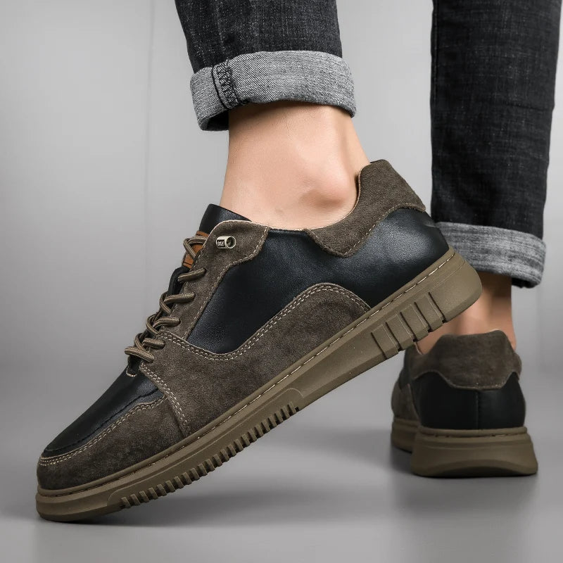 Yannic | Two-Tone Lace-Up Court Shoes for Men