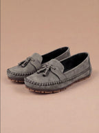 Odette | Tasseled Apron-Toe Moccasin Loafers for Women