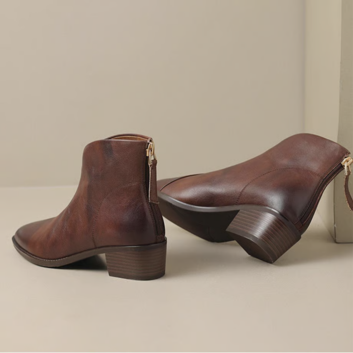 Harper | Sculpted Low-Heel Ankle Boots for Women