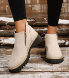 Alessia | Cushioned Wedge Ankle Boots with Side Zip for Women