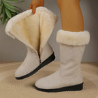 Madge | Mid-Calf Winter Boots with Fur Trim for Women