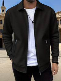 Alfred | Waffle-Textured Zip-Up Jacket with Pockets for Men