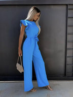 Adriana Butterfly Sleeve Wide Leg Jumpsuit for Women