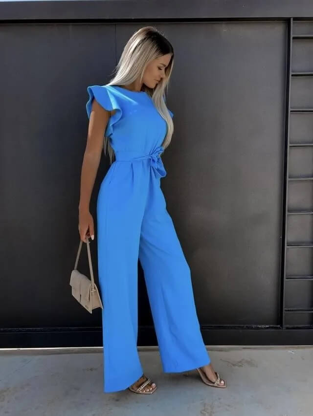 Adriana Butterfly Sleeve Wide Leg Jumpsuit for Women