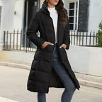 Elva | Hooded Belted Longline Puffer Jacket for Women
