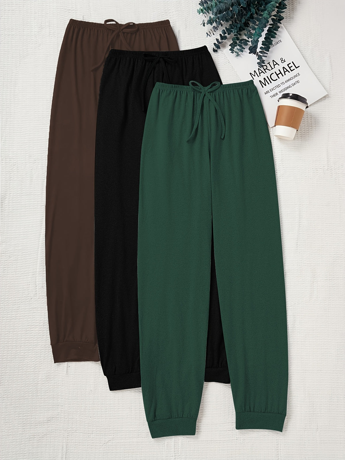 Birthe | Ribbed Drawstring Jogger Sweatpants Set for Women