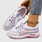 Nadelora | Lace-Up Knit Sneakers with Cushioned Sole for Women