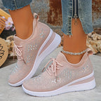 Nadalynn | Rhinestone Mesh Slip-On Sneakers for Women