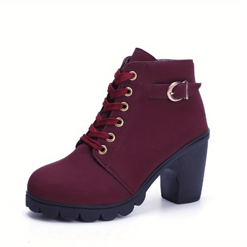 Fleur | Pointed-Toe Block Heel Ankle Boots for Women