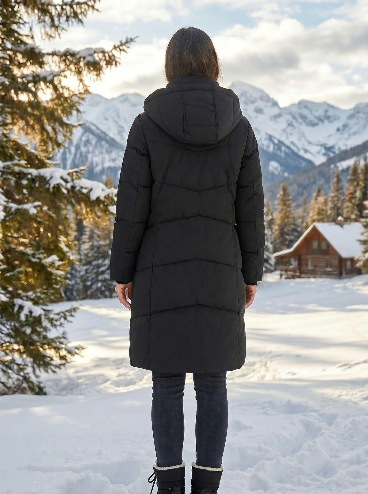 Lara | Hooded Quilted Puffer Jacket with Drawstring Waist