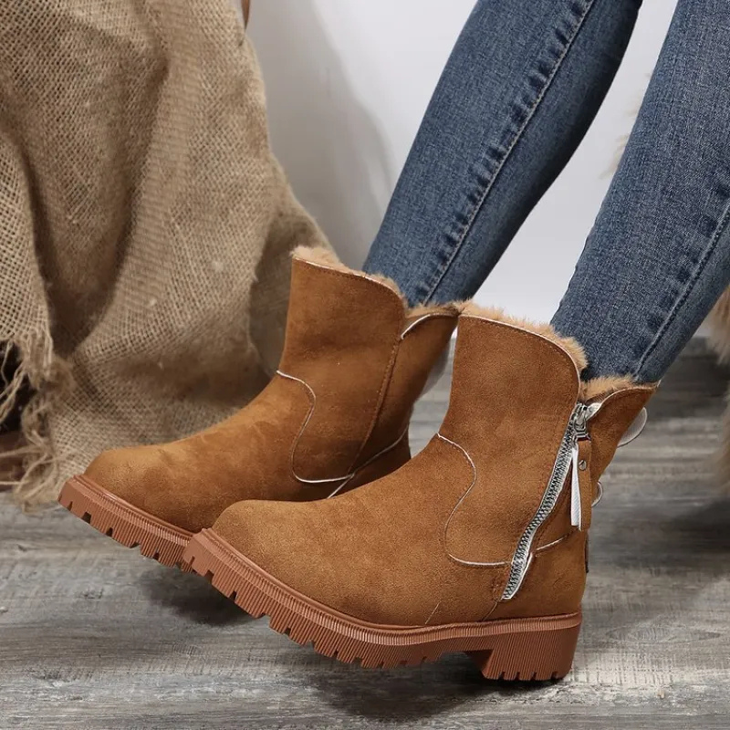 Dahna | Quilted Zip-Up Ankle Boots with Non-Slip Sole for Women