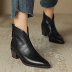 Harper | Sculpted Low-Heel Ankle Boots for Women