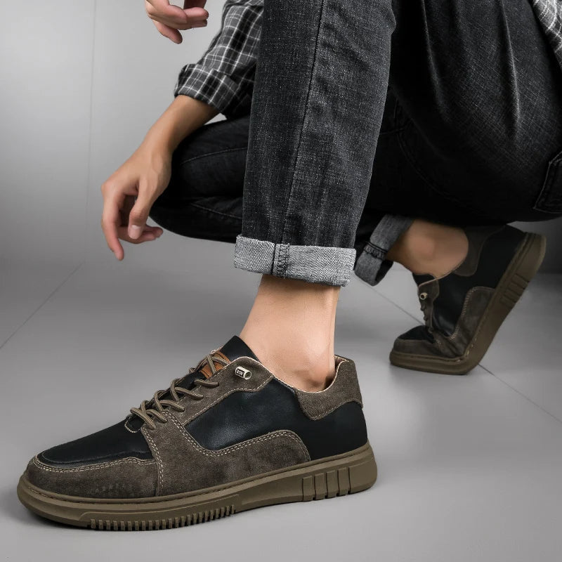 Yannic | Two-Tone Lace-Up Court Shoes for Men