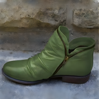 Edda | Side-Zip Stacked-Heel Ankle Boots for Women