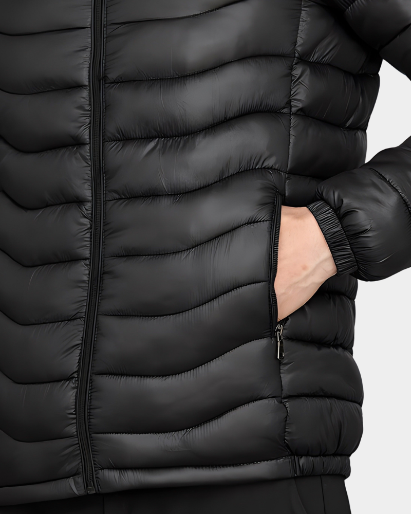 Garrett | Quilted Puffer Jacket with Detachable Hood for Men