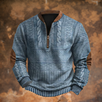 Jurre | Ribbed Half-Zip Knitted Sweater for Men