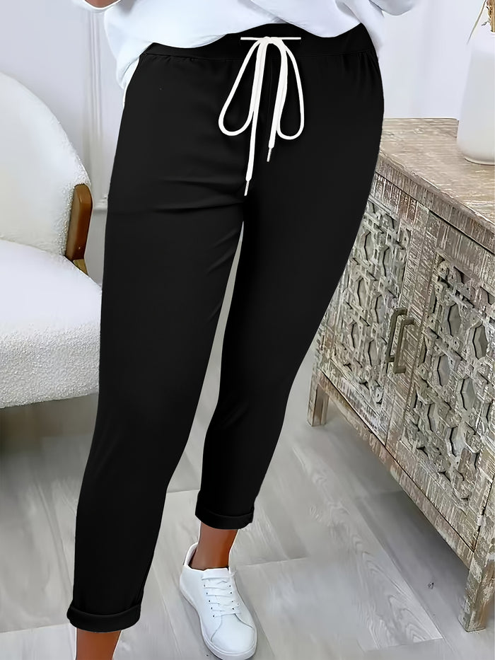 Britt | Drawstring Slim-Fit Sweatpants with Pockets for Women