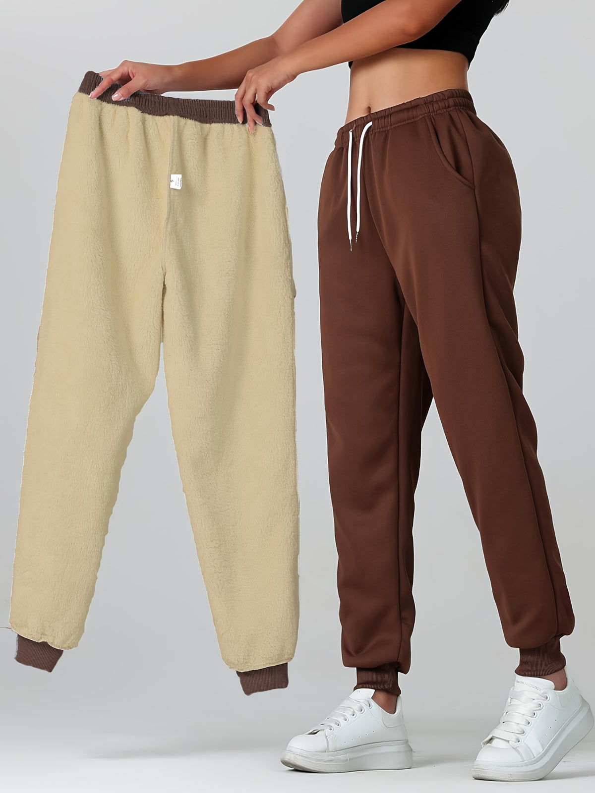 Berit | Fleece-Lined Sweatpants with Drawstring Waist for Women