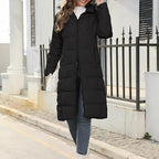 Elva | Hooded Belted Longline Puffer Jacket for Women