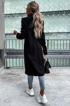 Wren | Double-Breasted Notch Collar Wool-Blend Coat for Women