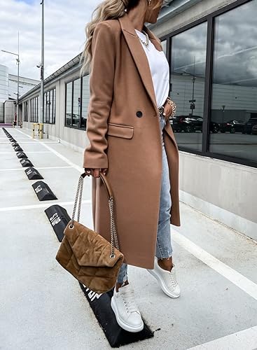 Wren | Double-Breasted Notch Collar Wool-Blend Coat for Women