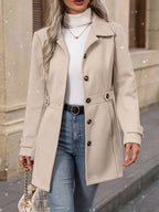 Madelief | Belted Notch-Lapel Tailored Coat for Women