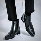 Sigurd | Brogue Winter Boot with Block Heel for Men