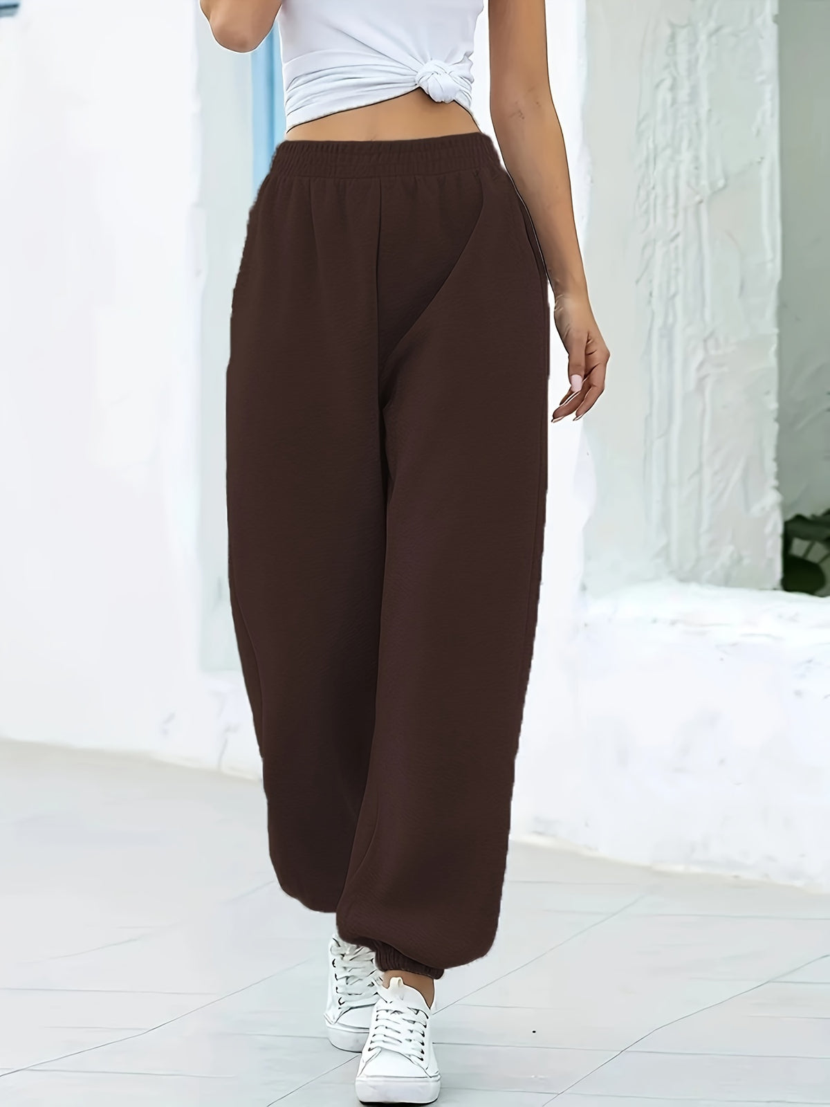 Brigitte | Wide Leg Sweat Pants with High Waist for Women