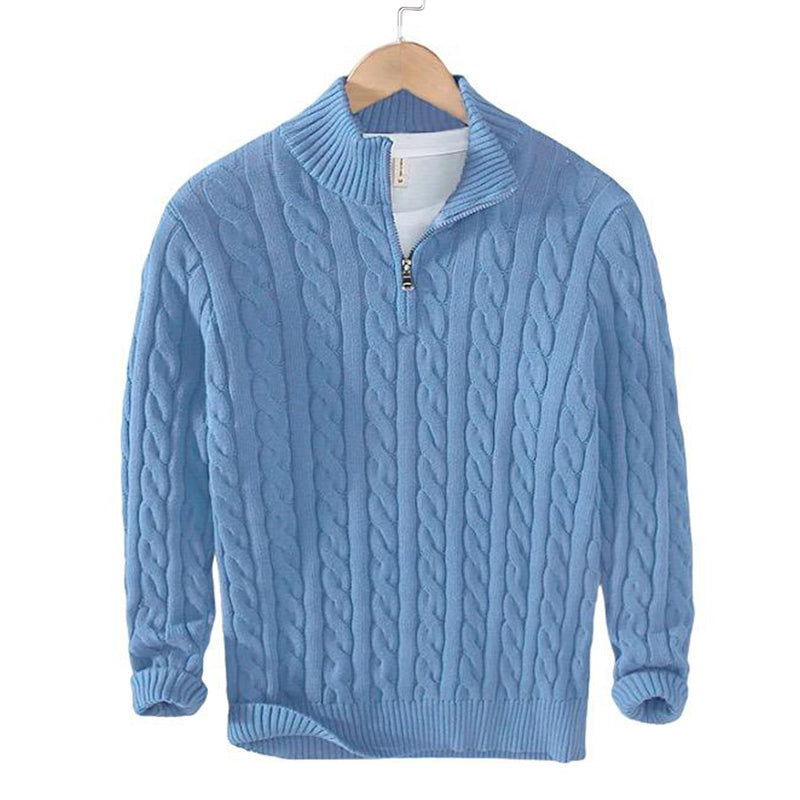 Alexander | Quarter-Zip Ribbed Knit Sweater for Men