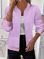 Charlotta | Quilted Bomber Jacket with Baseball Collar for Women