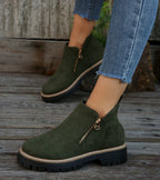 Alessia | Cushioned Wedge Ankle Boots with Side Zip for Women
