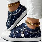 Louise | Wide-Fit Lace-Up Sneakers with Arch Support for Women