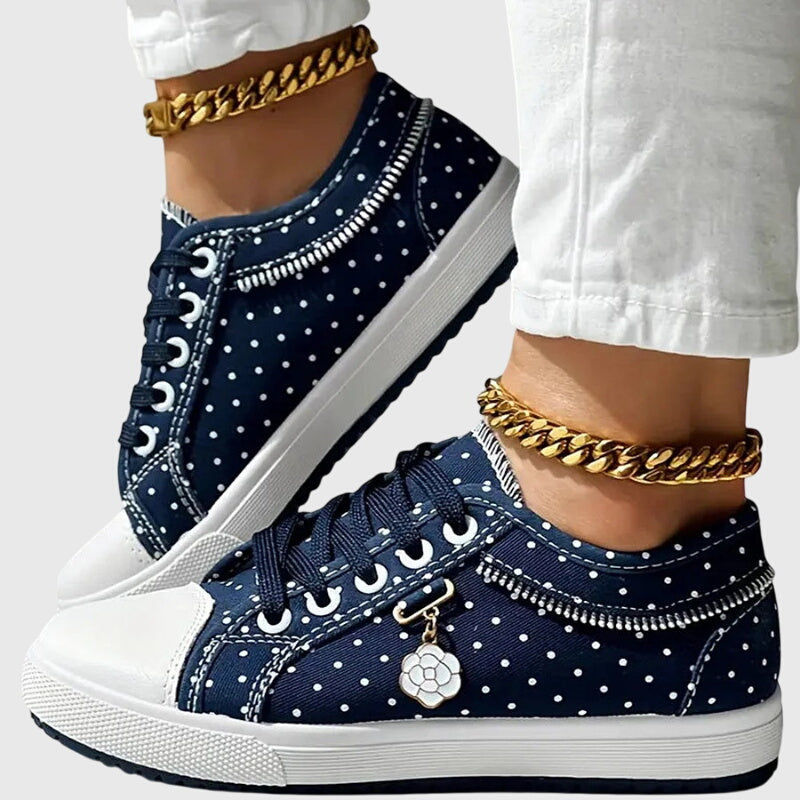 Louise | Wide-Fit Lace-Up Sneakers with Arch Support for Women