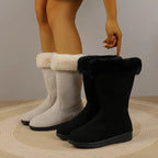 Madge | Mid-Calf Winter Boots with Fur Trim for Women