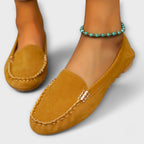 Oona | Metal-Trim Moccasin Slip-On Loafers for Women