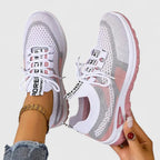 Nadelora | Lace-Up Knit Sneakers with Cushioned Sole for Women