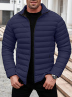 Conrad | Quilted Stand Collar Bomber Jacket for Men