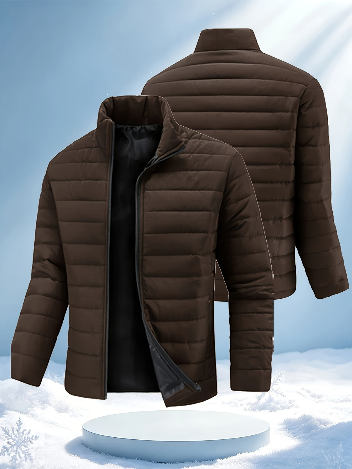 Clement | Quilted Bomber Jacket with Stand Collar for Men