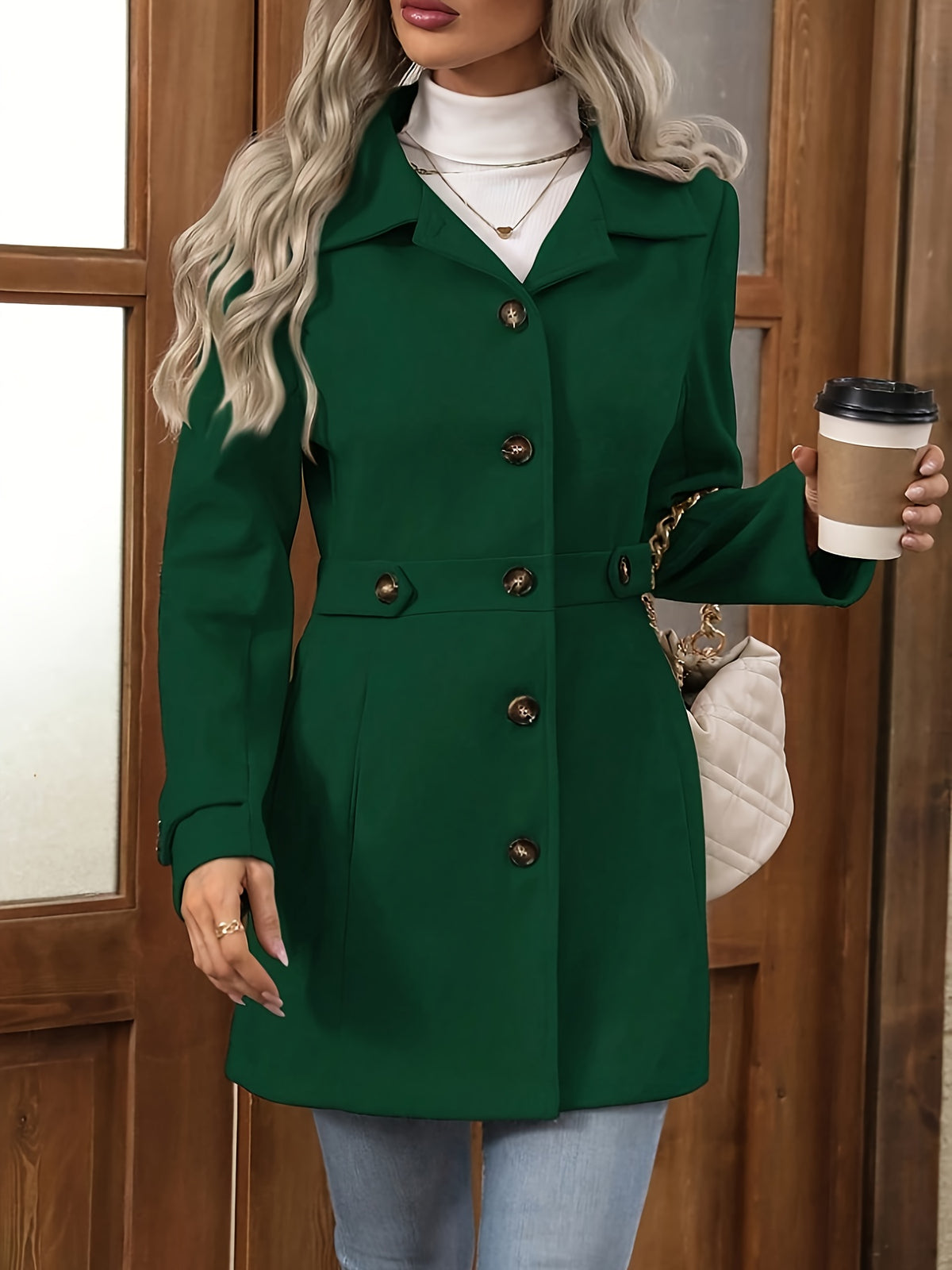 Madelief | Belted Notch-Lapel Tailored Coat for Women